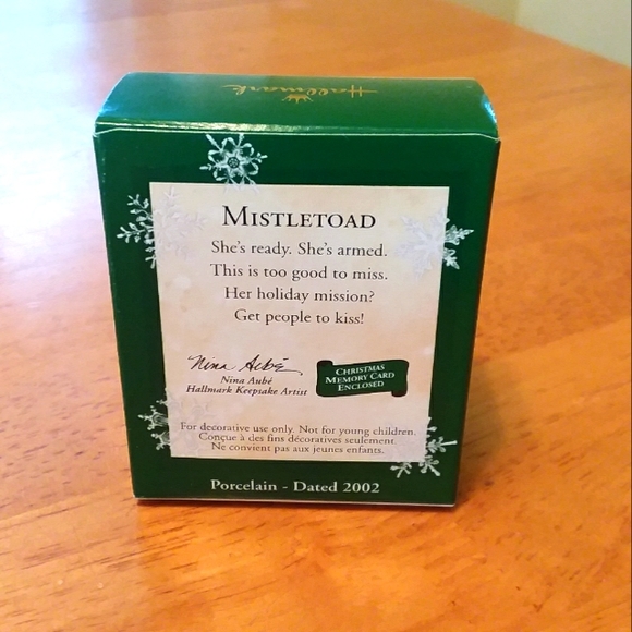 Mini Frog Ornament Hallmark Mistletoad NIB Vintage - Picture 3 of 11